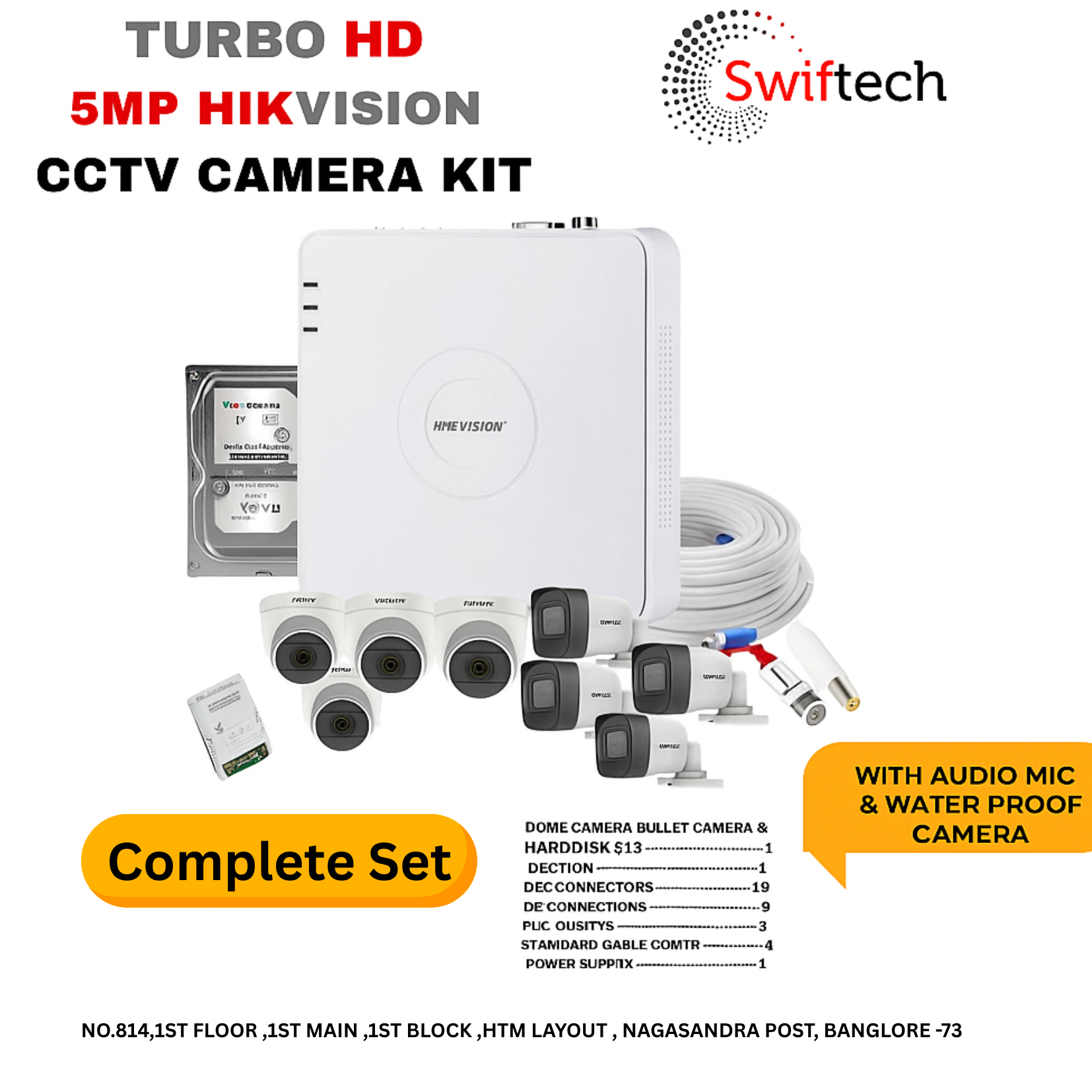 HIKVISION 8 camera 5MP CCTV camera – Swiftech