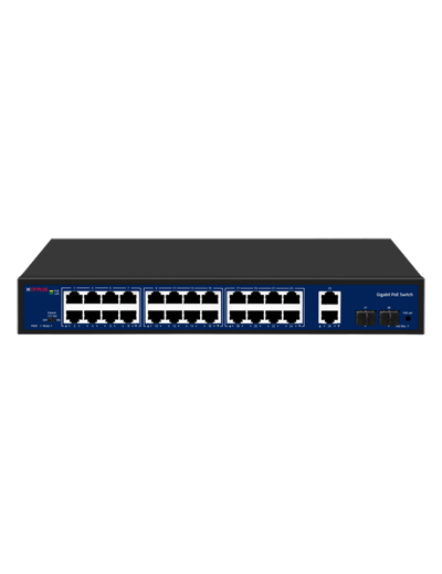 CP PLUS 24 Port PoE Switch with 2 Uplink Port +2 SFP Port | CP-DNW-GPU24G2F2-30