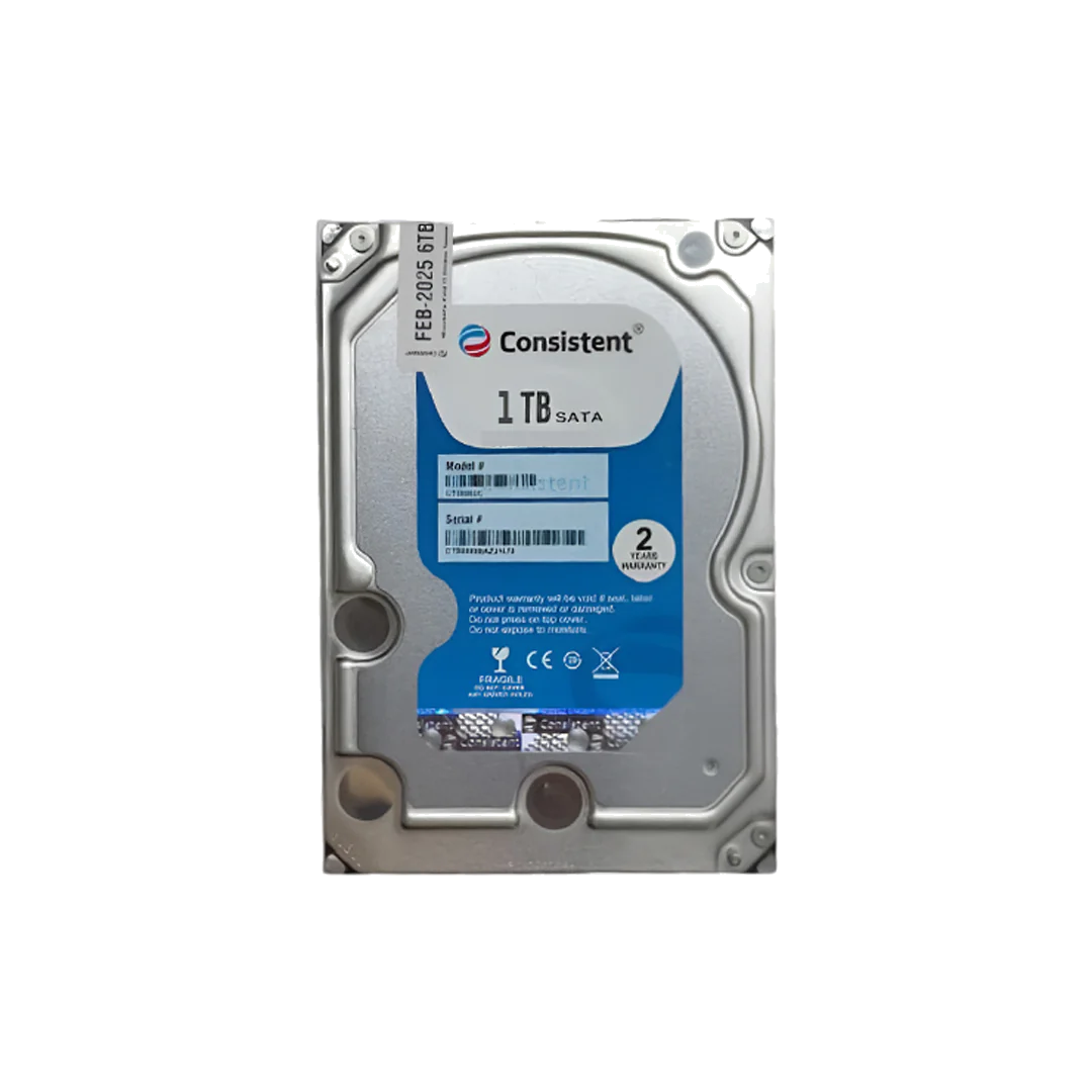 1TB SATA hard disk drive with Consistent branding on a white background