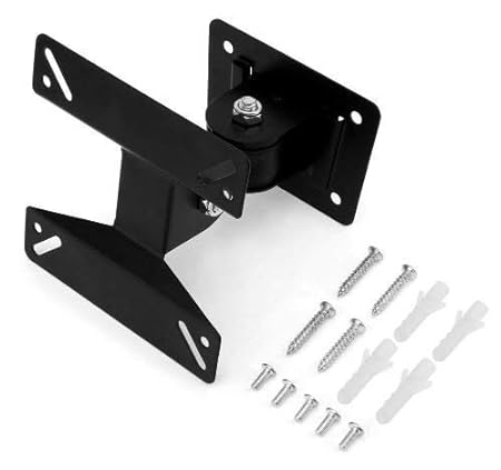 Wall Mount Bracket for 14-27 Inch PC Monitor TFT LCD LED Plasma OLED Flat Curved Screen TVs, VESA 50x50mm 100x100mm 33Lbs (2R4)