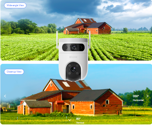 Hikvision | EZIVIZ H9c 2K Dual-Lens Pan & Tilt Wi-Fi Camera