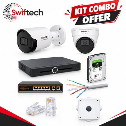 2MP Honeywell Impact CCTV 4 Camera Kit | 1 Dome and 3 Bullet