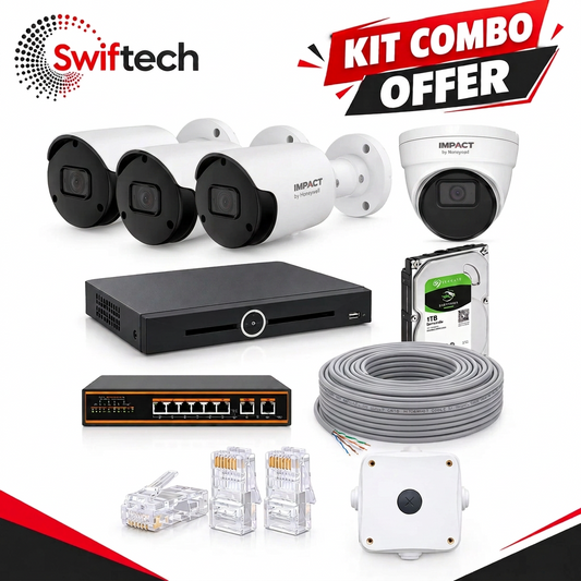 2MP Honeywell Impact CCTV 4 Camera Kit | 1 Dome and 3 Bullet