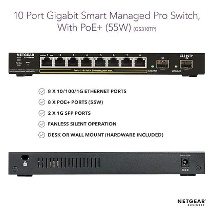 Netgear GS724TP ProSafe 24 Port Gigabit Smart POE Switch – Swiftech
