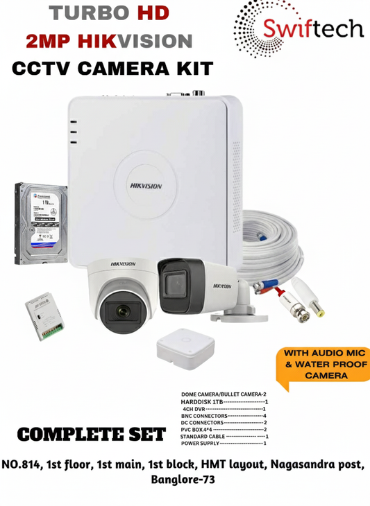 2 CAMERA 2MP CCTV CAMERA KIT
