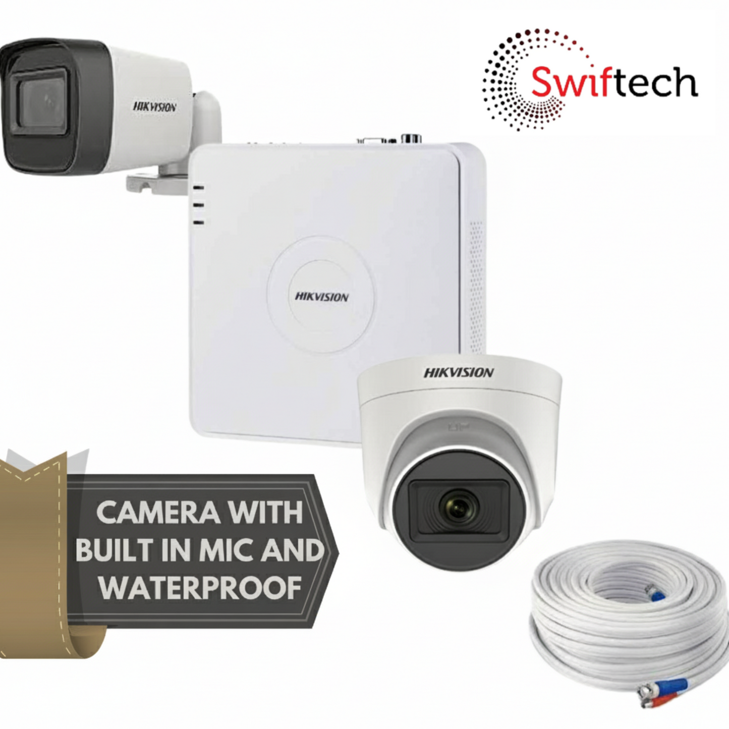 Hikvision 3camera 2mp CCTV camera kit