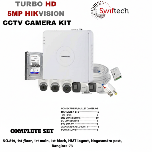 HIKVISION 5 camera 5 MP CCTV camera