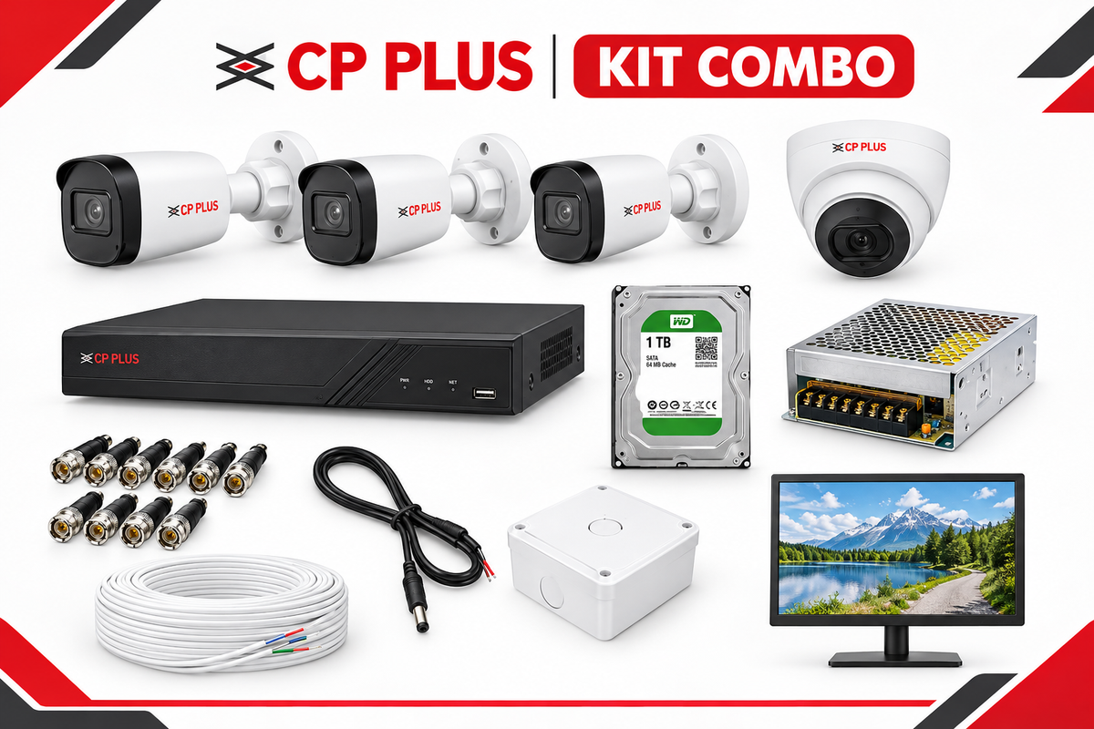 CP PLUS 2MP HD CCTV Camera Kit | 3 Bullet 1 Dome |