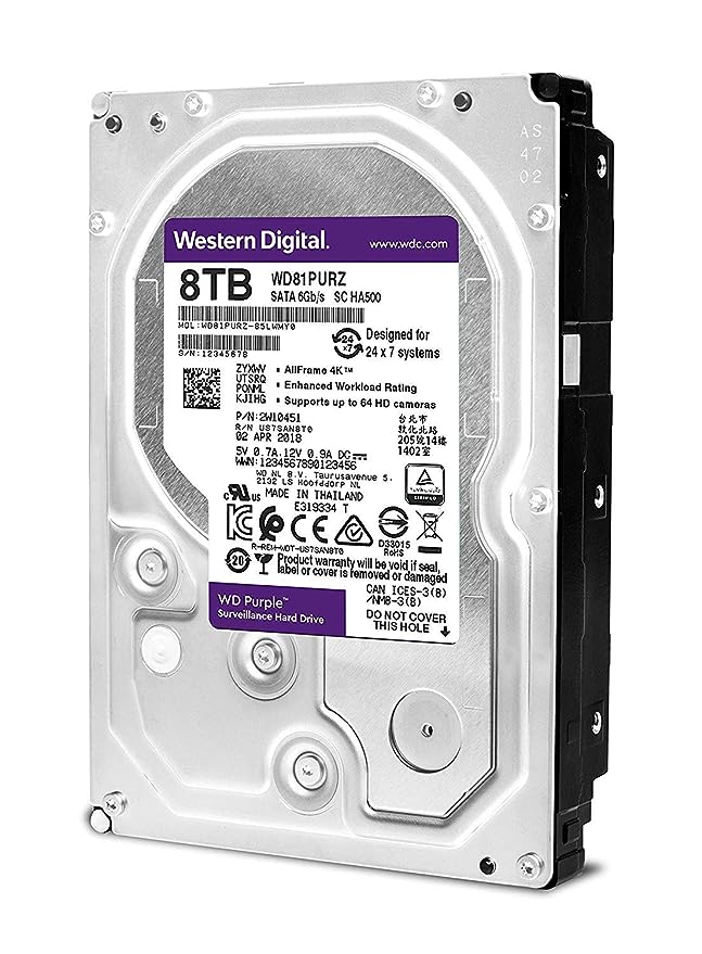 ウェスタンデジタル 8TB パープル 5640RPM WD 2個 Western Digital WD Purple 8TB Surveillance Hard Drive – Swiftech