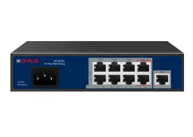 CP PLUS 8EP + 1E 10/100Mbps AI PoE Switch CP-ANW-HP8H1-N12 (Single Up-Link) Compatible with JK Vision POE