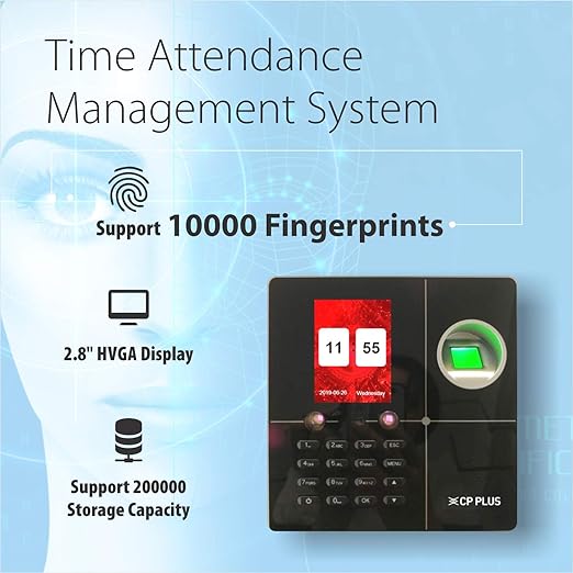 CP Plus Face & Fingerprint Based Time Attendance Terminal (BioMetric)