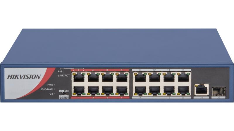 HikVision DS-3E0318P-E/M 16-Ports 100Mbps Unmanaged PoE Switch