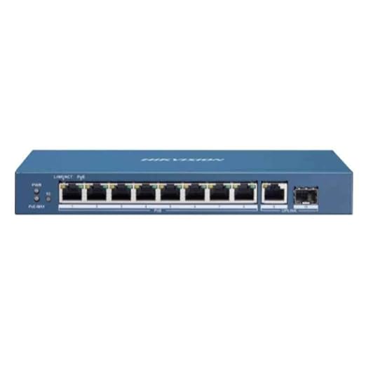 HIKVISION DS-3E0510P-E/M 8 Port Gigabit Unmanaged POE Switch, LAN Capable
