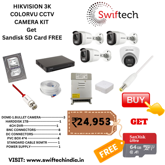 HIKVISION 3K COLORVU CCTV CAMERA KIT