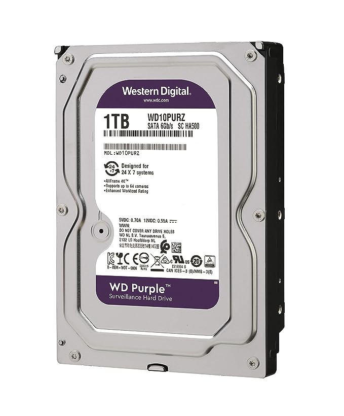 Western Digital WD Purple 1TB Surveillance Hard Drive (WD10PURZ)