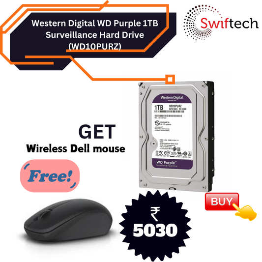 Western Digital WD Purple 1TB Surveillance Hard Drive (WD10PURZ)