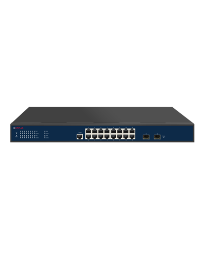 CP PLUS 16 Port Managed PoE Switch with 2 SFP Uplink Ports | CP-ANW-GPM16F2-N24