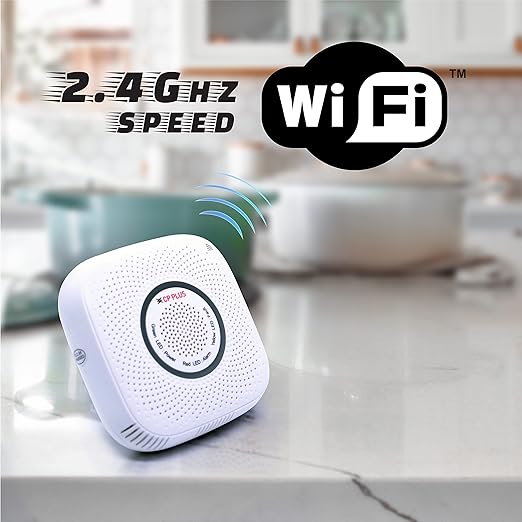 CP PLUS Smart Wi-Fi Gas Detector |Highly Stable Gas Sensor | Real Time Alarms | Supports Wi-fi, White CP-HAS-GM03-W