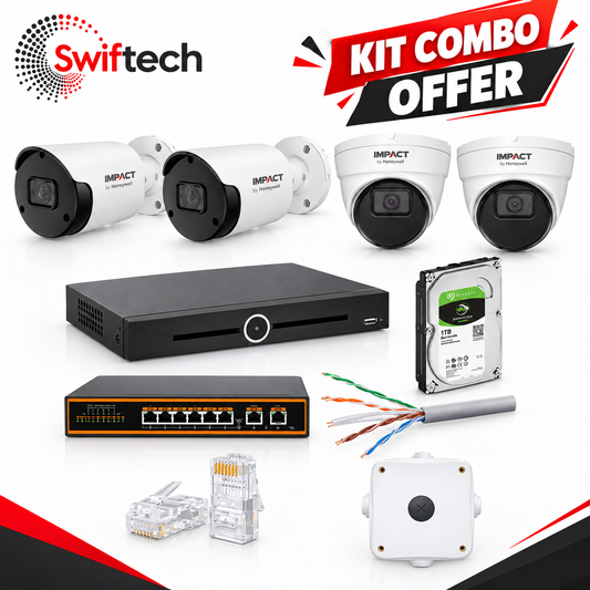 2MP Honeywell Impact CCTV 4 Camera Kit | 2 Dome, 2 Bullet