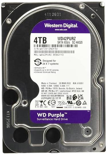 WD Purple 4TB Surveillance Hard Drive – WD42PURZ