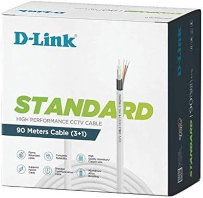 D-LINK 3+1 CCTV Cable – 90 Metres