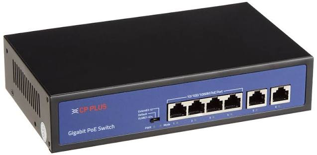 CP PLUS CP-DNW-GPU4G2-48-V3 6-Port Gigabit PoE Switch
