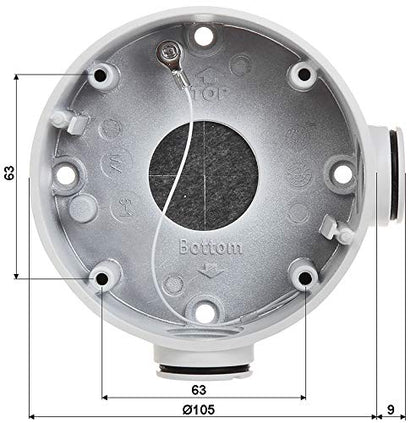 Hikvision Junction box Wall Mount Bracket for Bullet IP Cameras – White | DS-1260ZJ-Y