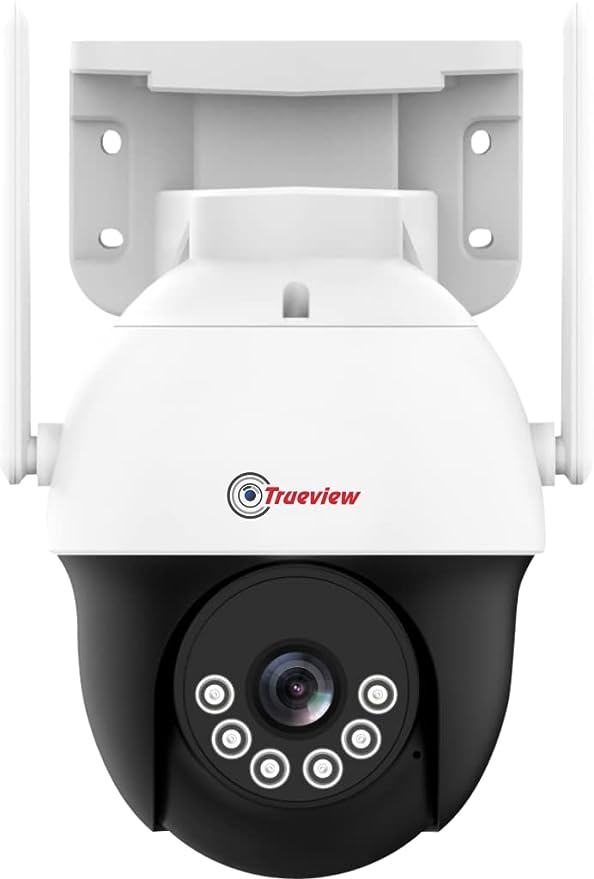 TrueView 4MP Smart, Strobe Siren, Motion Tracking, Inbuilt Mic, All Time Color Vision Dual Lens Wifi Pan/Tilt Camera T18156