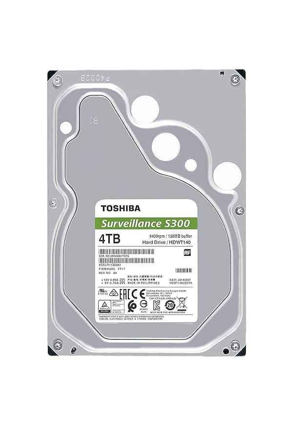 TOSHIBA S300 3.5" Inch Surveillance 4TB Internal Hard Drive