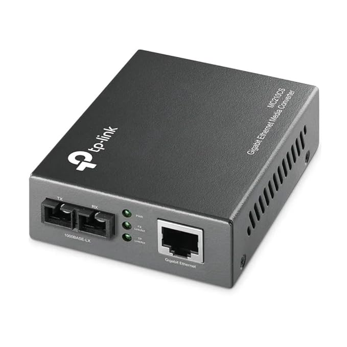 TP-Link MC210CS Gigabit Single-Mode Media Converter (Black)