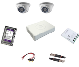 Hikvision 2mp HD  Dome camera kit, Camera DS-2CE5AD0T-IRP/ECO & 4 channel DVR DS-7A04HGHI-F1/ECO